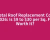 Metal Roof Replacement Cost 2026: Is $9 to $30 per Sq. Ft. Worth It?